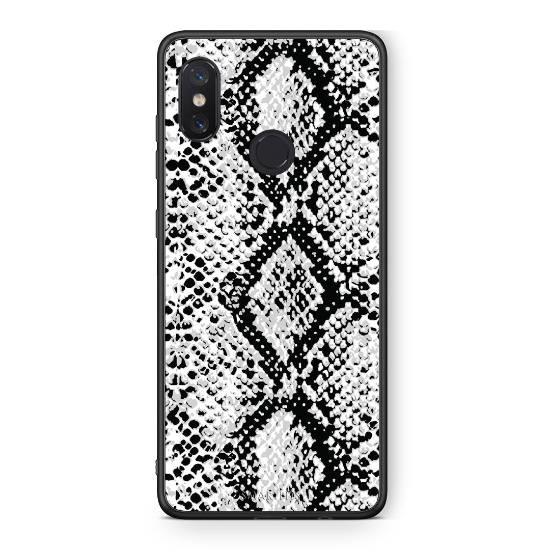 24 - Xiaomi Mi 8 White Snake Animal case, cover, bumper