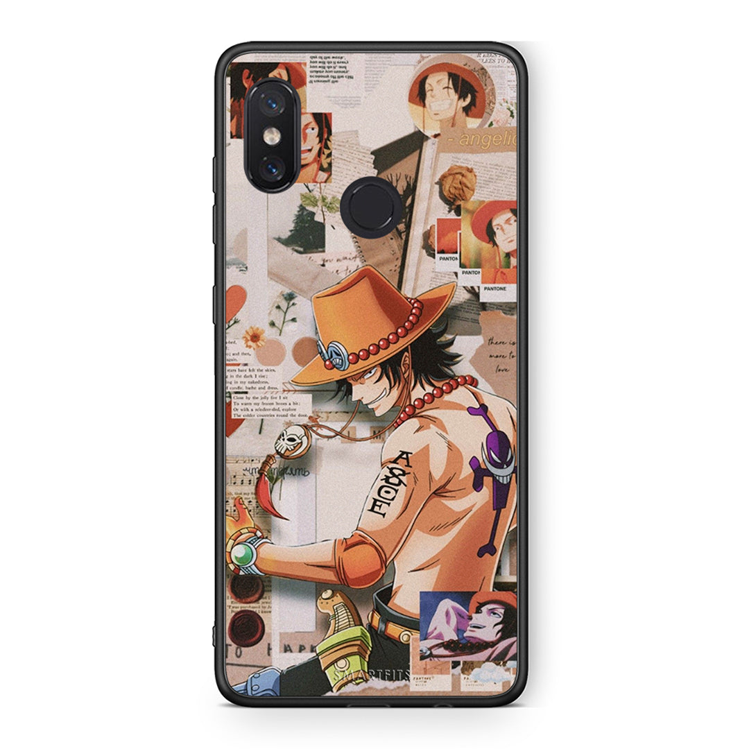 Xiaomi Mi 8 Anime Collage θήκη από τη Smartfits με σχέδιο στο πίσω μέρος και μαύρο περίβλημα | Smartphone case with colorful back and black bezels by Smartfits