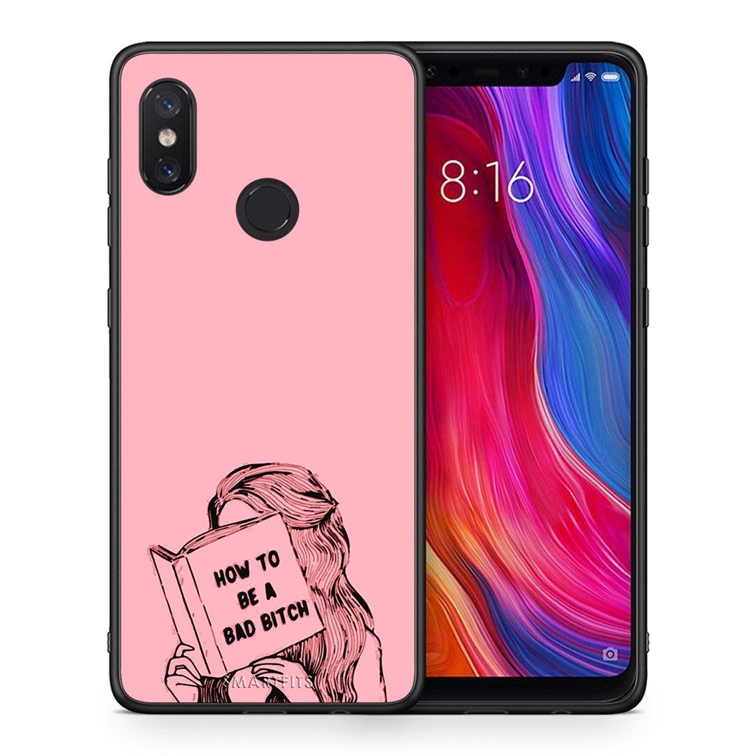 Θήκη Xiaomi Mi 8 Bad Bitch από τη Smartfits με σχέδιο στο πίσω μέρος και μαύρο περίβλημα | Xiaomi Mi 8 Bad Bitch case with colorful back and black bezels