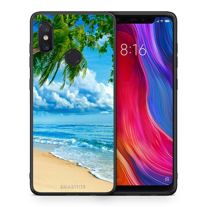 Θήκη Xiaomi Mi 8 Beautiful Beach από τη Smartfits με σχέδιο στο πίσω μέρος και μαύρο περίβλημα | Xiaomi Mi 8 Beautiful Beach case with colorful back and black bezels