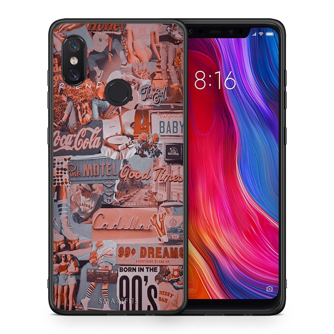 Θήκη Xiaomi Mi 8 Born In 90s από τη Smartfits με σχέδιο στο πίσω μέρος και μαύρο περίβλημα | Xiaomi Mi 8 Born In 90s case with colorful back and black bezels