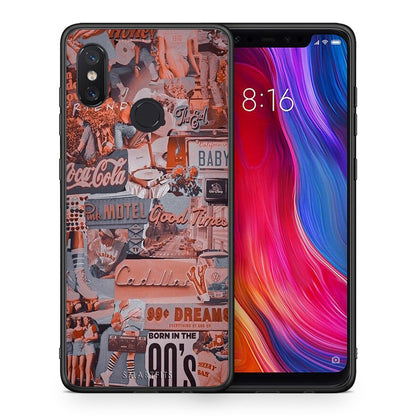 Θήκη Xiaomi Mi 8 Born In 90s από τη Smartfits με σχέδιο στο πίσω μέρος και μαύρο περίβλημα | Xiaomi Mi 8 Born In 90s case with colorful back and black bezels
