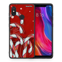 Thumbnail for Θήκη Xiaomi Mi 8 Candy Cane από τη Smartfits με σχέδιο στο πίσω μέρος και μαύρο περίβλημα | Xiaomi Mi 8 Candy Cane case with colorful back and black bezels