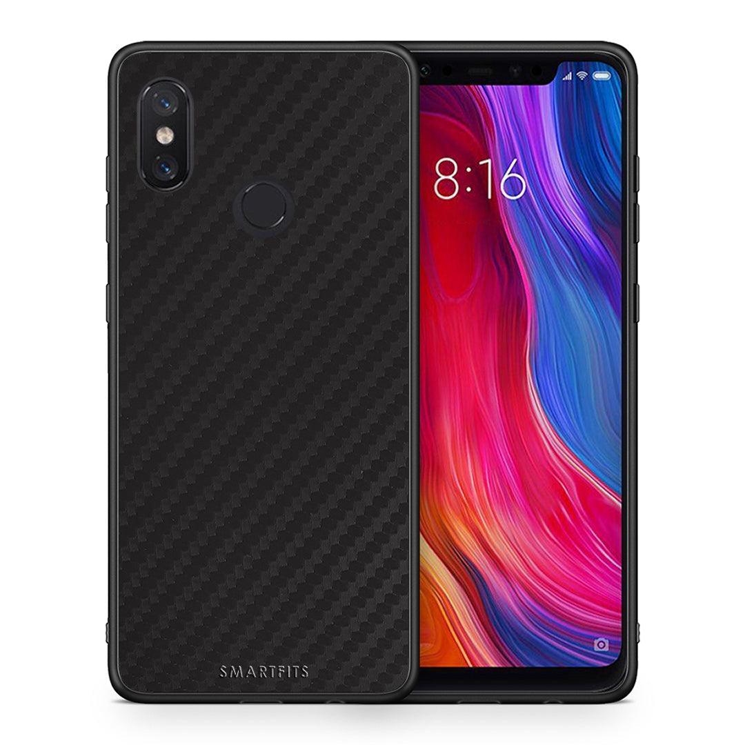 Θήκη Xiaomi Mi 8 Carbon Black από τη Smartfits με σχέδιο στο πίσω μέρος και μαύρο περίβλημα | Xiaomi Mi 8 Carbon Black case with colorful back and black bezels