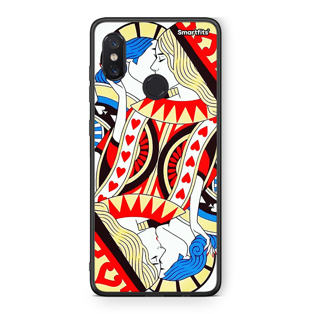 Xiaomi Mi 8 Card Love θήκη από τη Smartfits με σχέδιο στο πίσω μέρος και μαύρο περίβλημα | Smartphone case with colorful back and black bezels by Smartfits