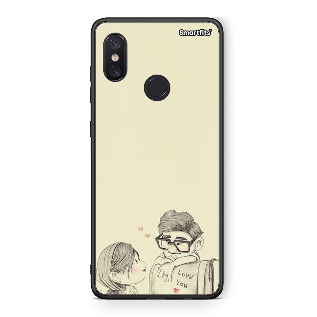 Xiaomi Mi 8 Carl And Ellie θήκη από τη Smartfits με σχέδιο στο πίσω μέρος και μαύρο περίβλημα | Smartphone case with colorful back and black bezels by Smartfits