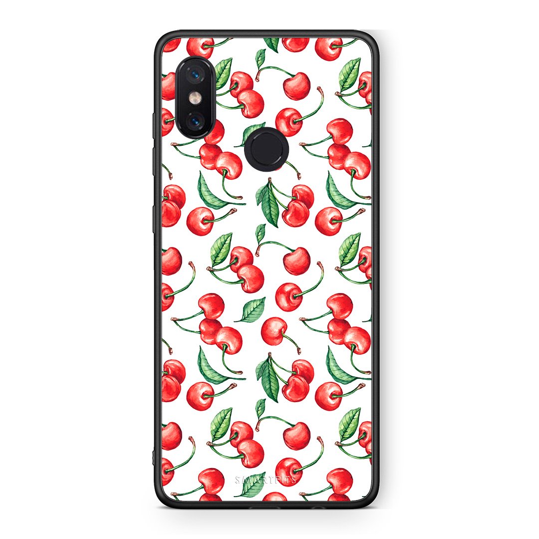 Xiaomi Mi 8 Cherry Summer θήκη από τη Smartfits με σχέδιο στο πίσω μέρος και μαύρο περίβλημα | Smartphone case with colorful back and black bezels by Smartfits