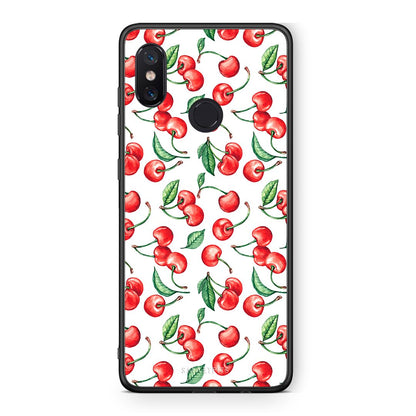 Xiaomi Mi 8 Cherry Summer θήκη από τη Smartfits με σχέδιο στο πίσω μέρος και μαύρο περίβλημα | Smartphone case with colorful back and black bezels by Smartfits