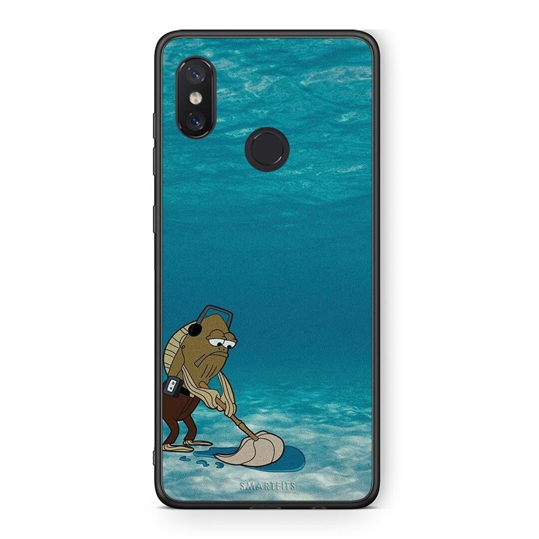 Xiaomi Mi 8 Clean The Ocean Θήκη από τη Smartfits με σχέδιο στο πίσω μέρος και μαύρο περίβλημα | Smartphone case with colorful back and black bezels by Smartfits