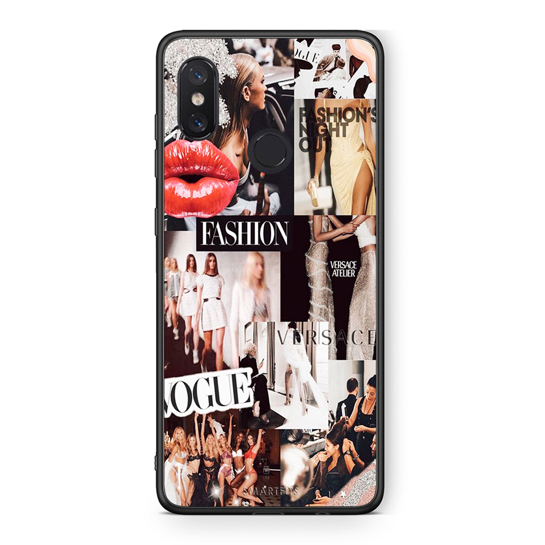 Xiaomi Mi 8 Collage Fashion Θήκη Αγίου Βαλεντίνου από τη Smartfits με σχέδιο στο πίσω μέρος και μαύρο περίβλημα | Smartphone case with colorful back and black bezels by Smartfits
