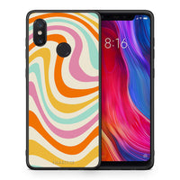Thumbnail for Θήκη Xiaomi Mi 8 Colourful Waves από τη Smartfits με σχέδιο στο πίσω μέρος και μαύρο περίβλημα | Xiaomi Mi 8 Colourful Waves case with colorful back and black bezels