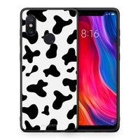 Thumbnail for Θήκη Xiaomi Mi 8 Cow Print από τη Smartfits με σχέδιο στο πίσω μέρος και μαύρο περίβλημα | Xiaomi Mi 8 Cow Print case with colorful back and black bezels