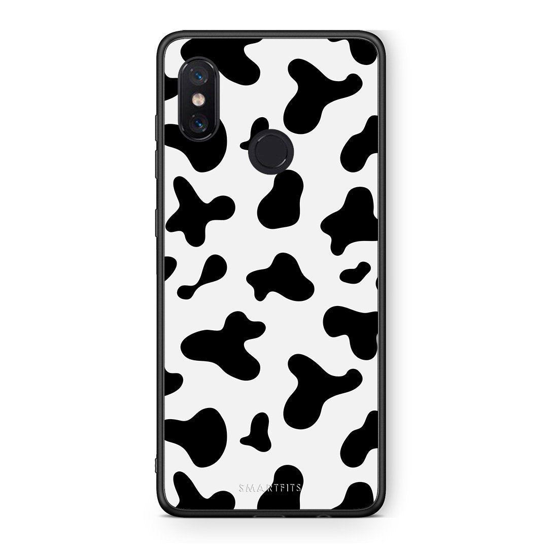 Xiaomi Mi 8 Cow Print θήκη από τη Smartfits με σχέδιο στο πίσω μέρος και μαύρο περίβλημα | Smartphone case with colorful back and black bezels by Smartfits