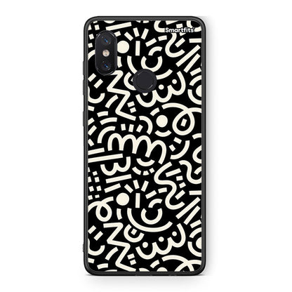 Xiaomi Mi 8 Doodle Art Θήκη από τη Smartfits με σχέδιο στο πίσω μέρος και μαύρο περίβλημα | Smartphone case with colorful back and black bezels by Smartfits