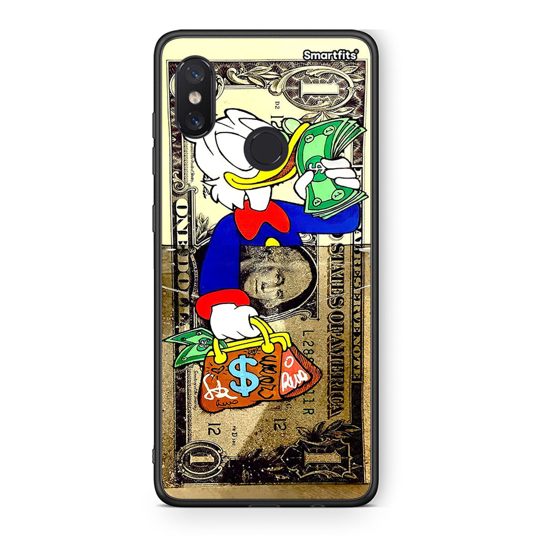 Xiaomi Mi 8 Duck Money Θήκη από τη Smartfits με σχέδιο στο πίσω μέρος και μαύρο περίβλημα | Smartphone case with colorful back and black bezels by Smartfits