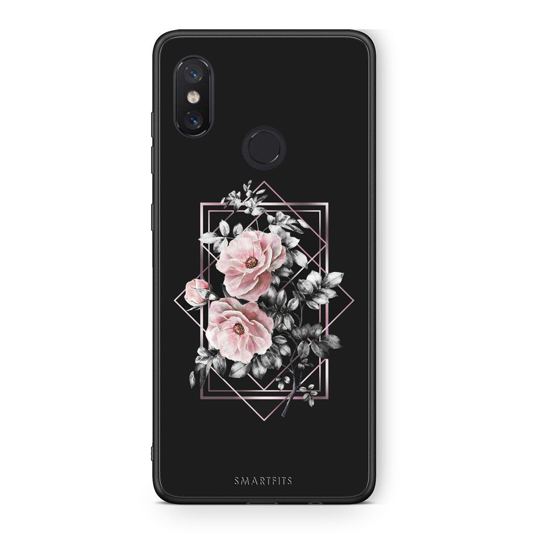4 - Xiaomi Mi 8 Frame Flower case, cover, bumper