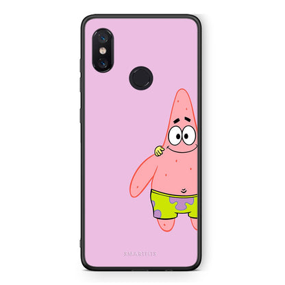 Xiaomi Mi 8  Friends Patrick θήκη από τη Smartfits με σχέδιο στο πίσω μέρος και μαύρο περίβλημα | Smartphone case with colorful back and black bezels by Smartfits
