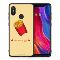 Thumbnail for Θήκη Αγίου Βαλεντίνου Xiaomi Mi 8 Fries Before Guys από τη Smartfits με σχέδιο στο πίσω μέρος και μαύρο περίβλημα | Xiaomi Mi 8 Fries Before Guys case with colorful back and black bezels