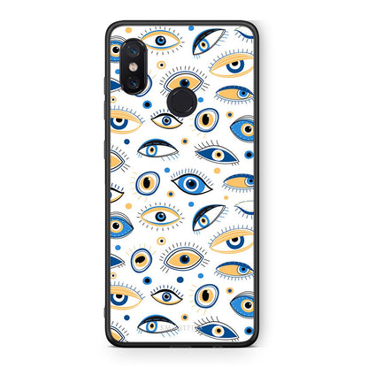 Xiaomi Mi 8 Ftou Ftou θήκη από τη Smartfits με σχέδιο στο πίσω μέρος και μαύρο περίβλημα | Smartphone case with colorful back and black bezels by Smartfits