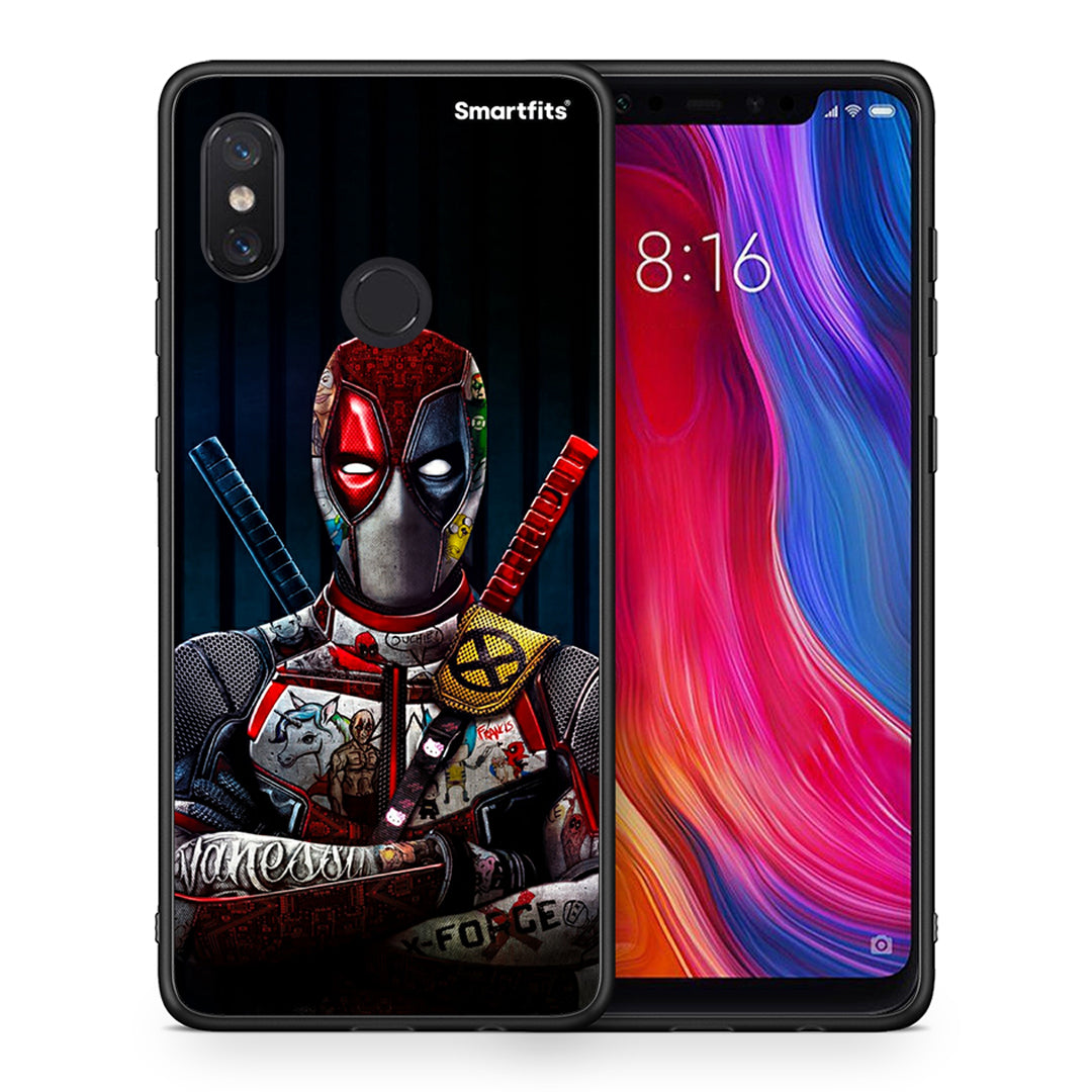 Θήκη Xiaomi Mi 8 Funny Guy από τη Smartfits με σχέδιο στο πίσω μέρος και μαύρο περίβλημα | Xiaomi Mi 8 Funny Guy case with colorful back and black bezels