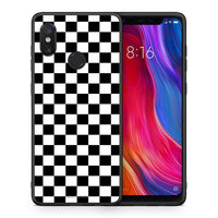 Thumbnail for Θήκη Xiaomi Mi 8 Squares Geometric από τη Smartfits με σχέδιο στο πίσω μέρος και μαύρο περίβλημα | Xiaomi Mi 8 Squares Geometric case with colorful back and black bezels