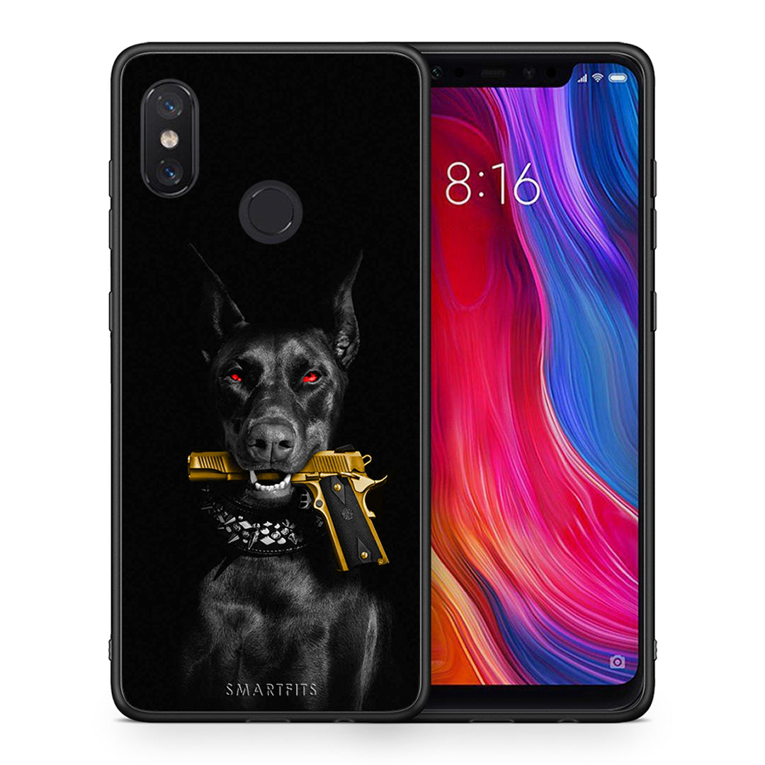Θήκη Αγίου Βαλεντίνου Xiaomi Mi 8 Golden Gun από τη Smartfits με σχέδιο στο πίσω μέρος και μαύρο περίβλημα | Xiaomi Mi 8 Golden Gun case with colorful back and black bezels