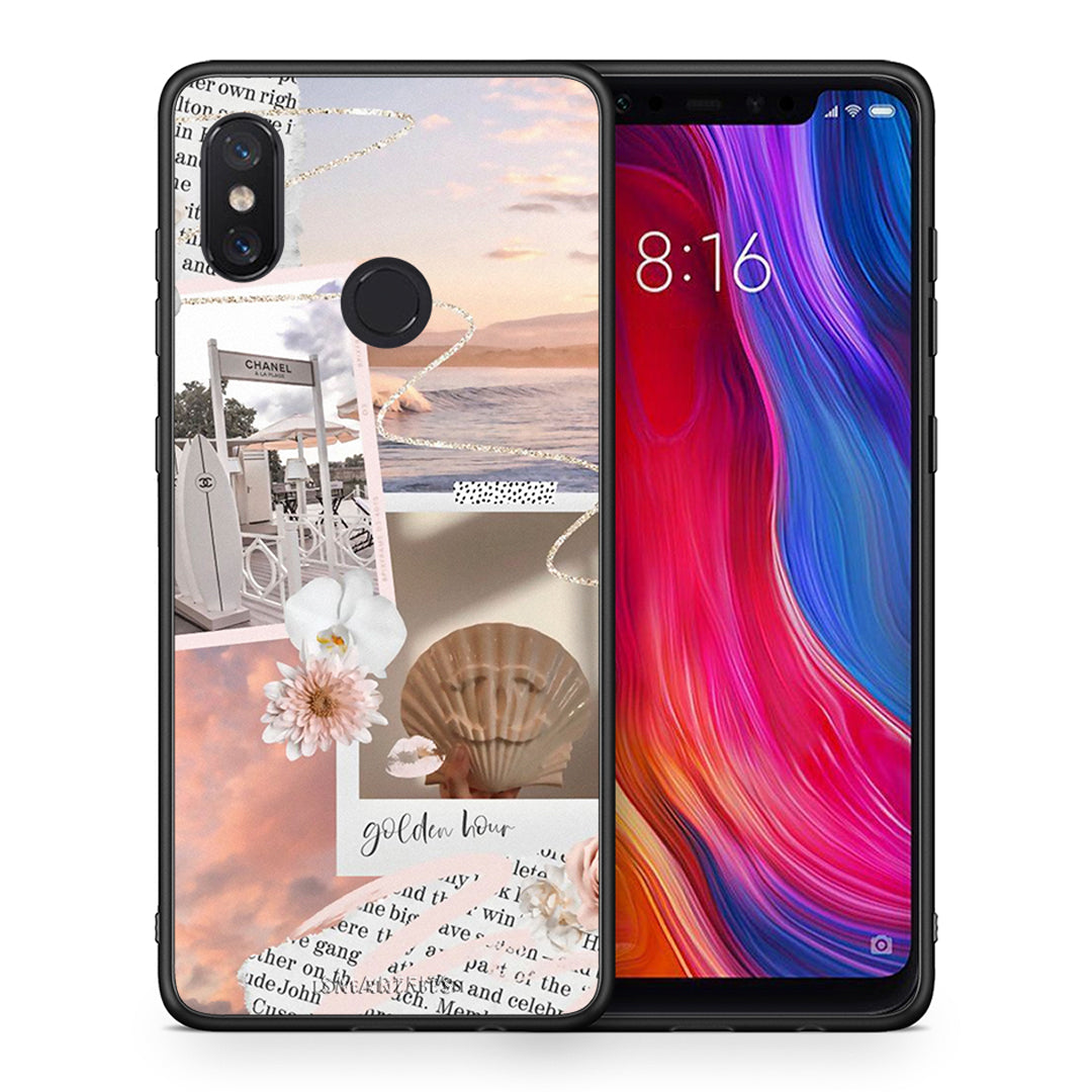 Θήκη Αγίου Βαλεντίνου Xiaomi Mi 8 Golden Hour από τη Smartfits με σχέδιο στο πίσω μέρος και μαύρο περίβλημα | Xiaomi Mi 8 Golden Hour case with colorful back and black bezels