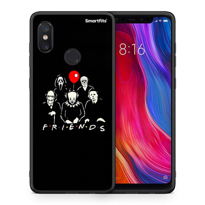 Θήκη Xiaomi Mi 8 Halloween Friends από τη Smartfits με σχέδιο στο πίσω μέρος και μαύρο περίβλημα | Xiaomi Mi 8 Halloween Friends case with colorful back and black bezels
