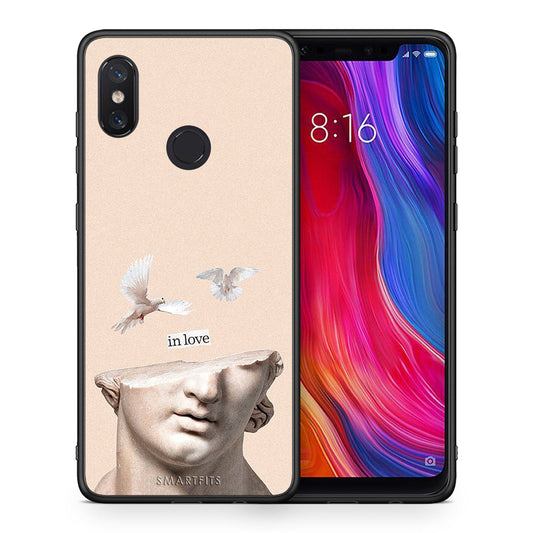 Θήκη Xiaomi Mi 8 In Love από τη Smartfits με σχέδιο στο πίσω μέρος και μαύρο περίβλημα | Xiaomi Mi 8 In Love case with colorful back and black bezels