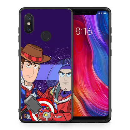 Θήκη Xiaomi Mi 8 Infinity Story από τη Smartfits με σχέδιο στο πίσω μέρος και μαύρο περίβλημα | Xiaomi Mi 8 Infinity Story case with colorful back and black bezels