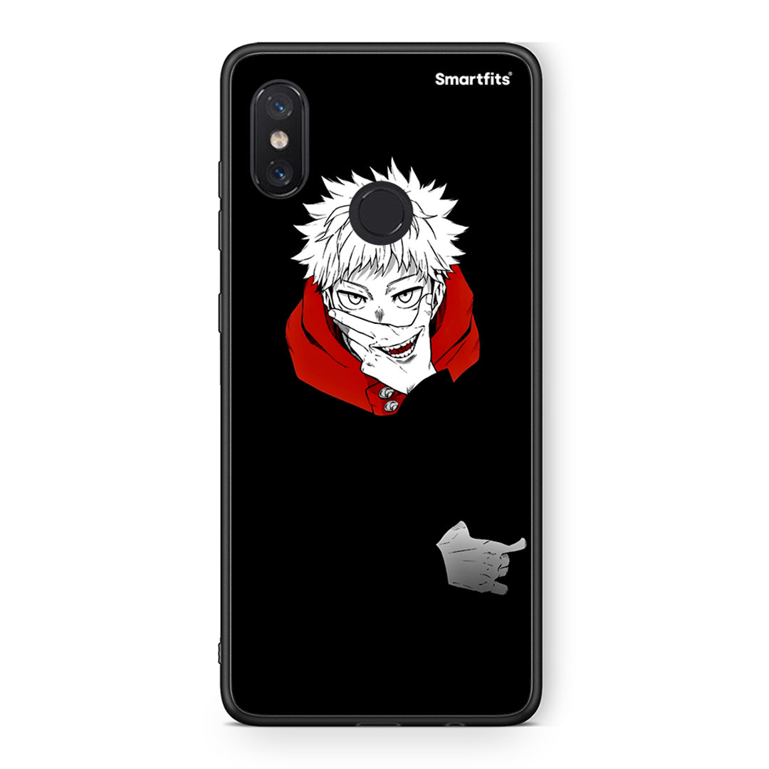 Xiaomi Mi 8 Itadori Anime θήκη από τη Smartfits με σχέδιο στο πίσω μέρος και μαύρο περίβλημα | Smartphone case with colorful back and black bezels by Smartfits