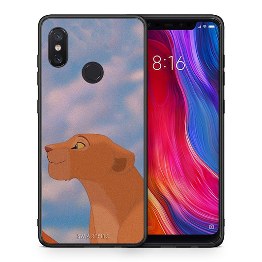 Θήκη Αγίου Βαλεντίνου Xiaomi Mi 8 Lion Love 2 από τη Smartfits με σχέδιο στο πίσω μέρος και μαύρο περίβλημα | Xiaomi Mi 8 Lion Love 2 case with colorful back and black bezels