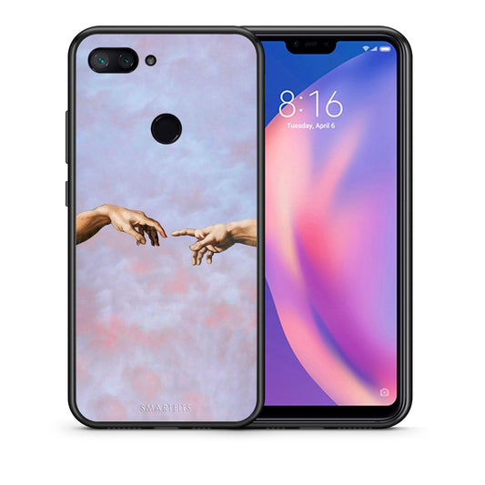 Θήκη Xiaomi Mi 8 Lite Adam Hand από τη Smartfits με σχέδιο στο πίσω μέρος και μαύρο περίβλημα | Xiaomi Mi 8 Lite Adam Hand case with colorful back and black bezels