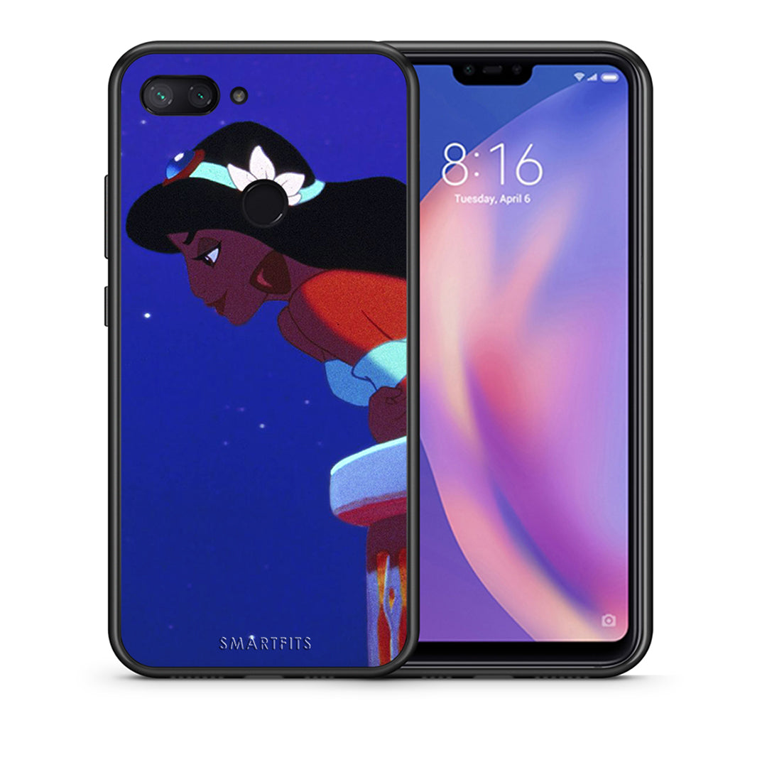 Θήκη Xiaomi Mi 8 Lite Alladin And Jasmine Love 2 από τη Smartfits με σχέδιο στο πίσω μέρος και μαύρο περίβλημα | Xiaomi Mi 8 Lite Alladin And Jasmine Love 2 case with colorful back and black bezels