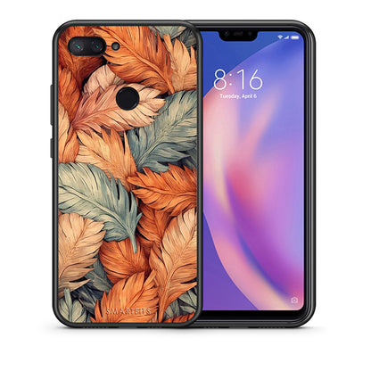 Θήκη Xiaomi Mi 8 Lite Autumn Leaves από τη Smartfits με σχέδιο στο πίσω μέρος και μαύρο περίβλημα | Xiaomi Mi 8 Lite Autumn Leaves case with colorful back and black bezels