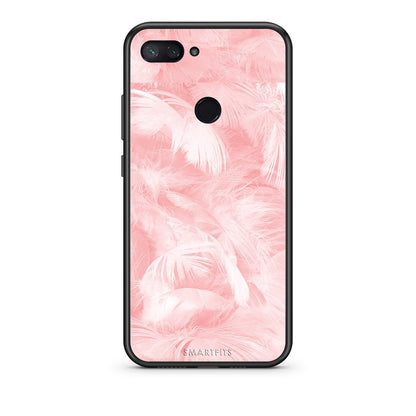 33 - Xiaomi Mi 8 Lite  Pink Feather Boho case, cover, bumper