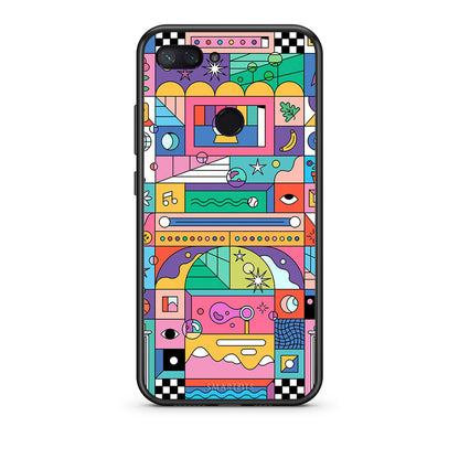 Xiaomi Mi 8 Lite Bubbles Soap θήκη από τη Smartfits με σχέδιο στο πίσω μέρος και μαύρο περίβλημα | Smartphone case with colorful back and black bezels by Smartfits