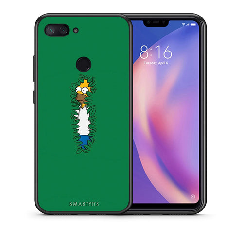 Θήκη Αγίου Βαλεντίνου Xiaomi Mi 8 Lite Bush Man από τη Smartfits με σχέδιο στο πίσω μέρος και μαύρο περίβλημα | Xiaomi Mi 8 Lite Bush Man case with colorful back and black bezels