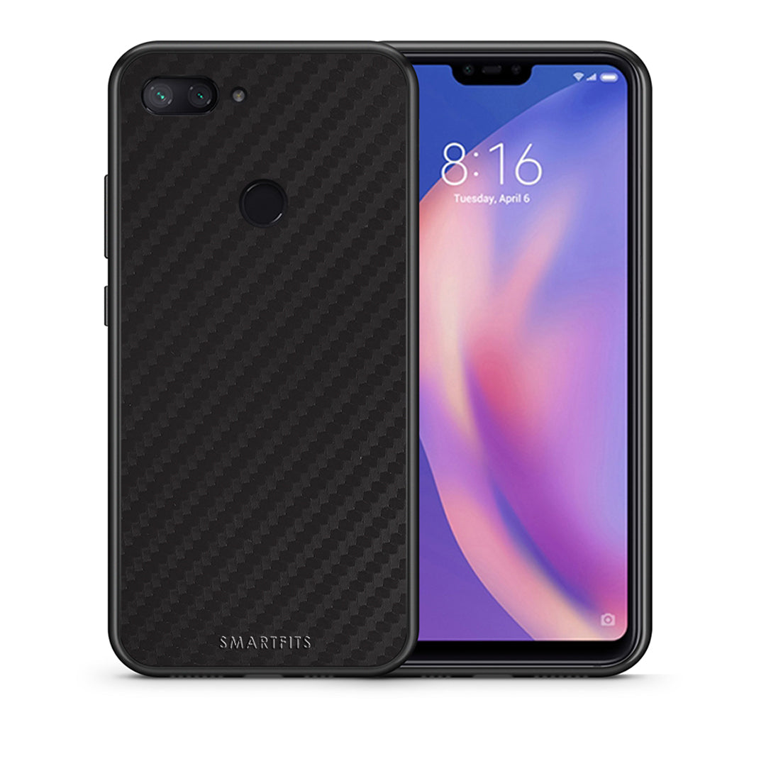 Θήκη Xiaomi Mi 8 Lite Carbon Black από τη Smartfits με σχέδιο στο πίσω μέρος και μαύρο περίβλημα | Xiaomi Mi 8 Lite Carbon Black case with colorful back and black bezels