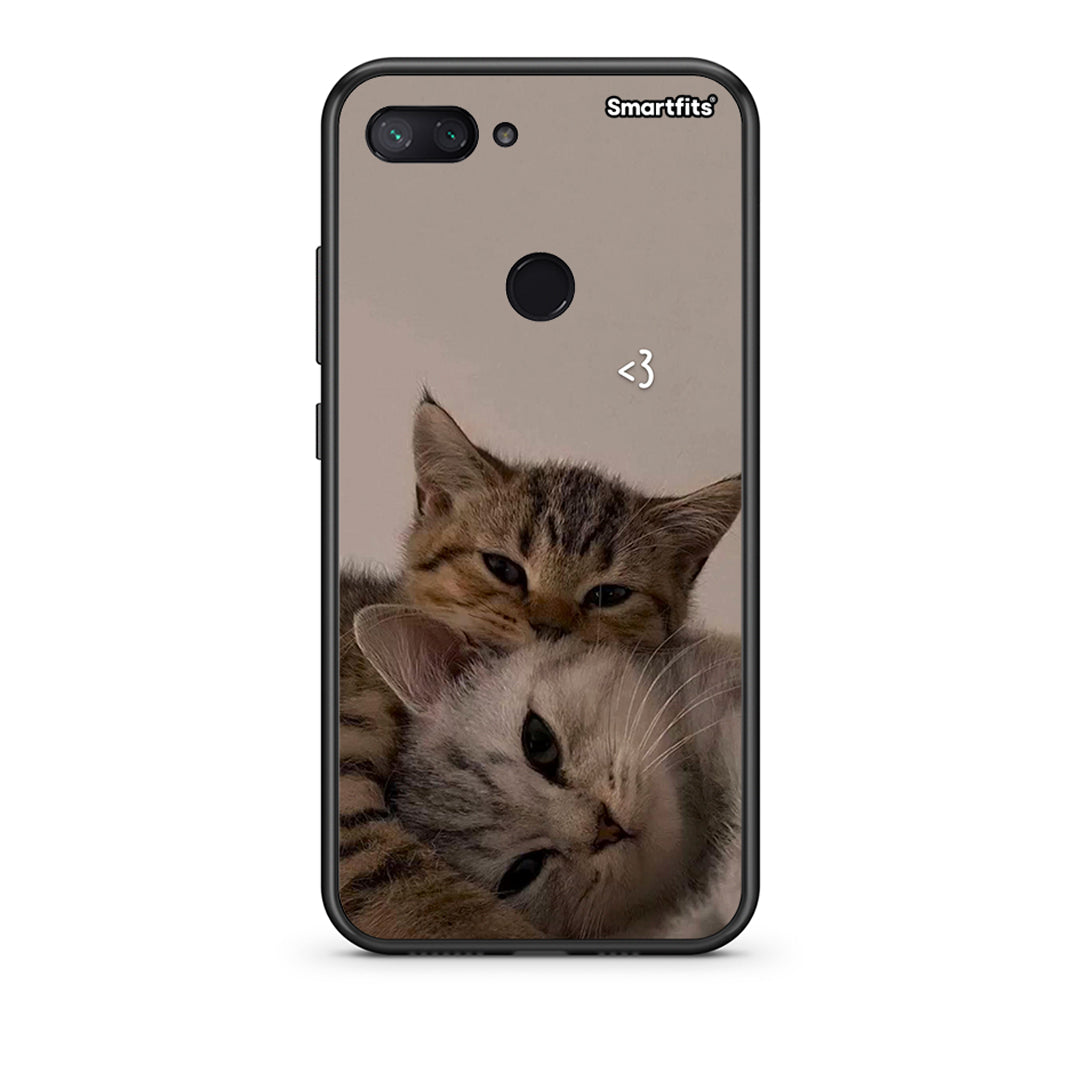 Xiaomi Mi 8 Lite Cats In Love Θήκη από τη Smartfits με σχέδιο στο πίσω μέρος και μαύρο περίβλημα | Smartphone case with colorful back and black bezels by Smartfits