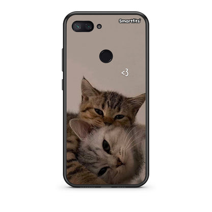 Xiaomi Mi 8 Lite Cats In Love Θήκη από τη Smartfits με σχέδιο στο πίσω μέρος και μαύρο περίβλημα | Smartphone case with colorful back and black bezels by Smartfits