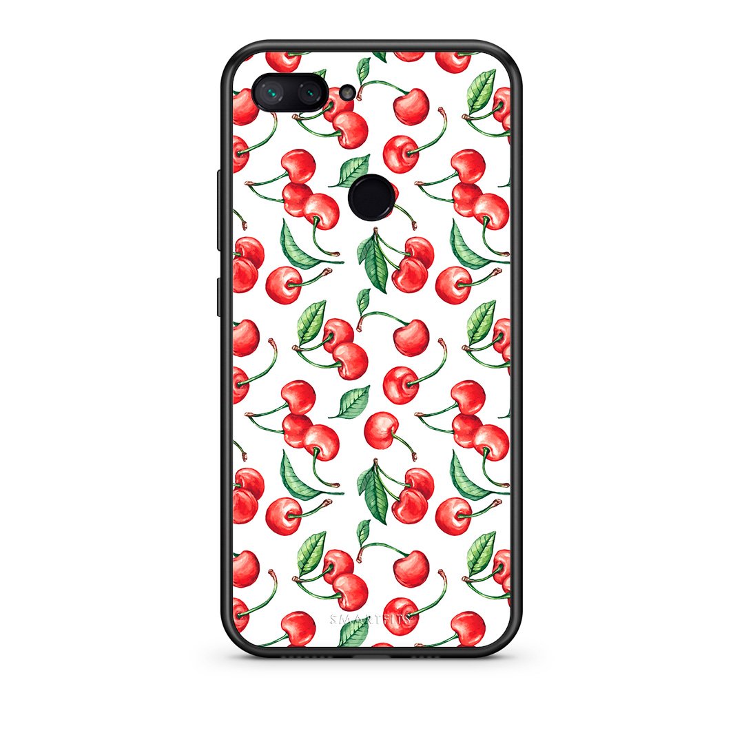 Xiaomi Mi 8 Lite Cherry Summer θήκη από τη Smartfits με σχέδιο στο πίσω μέρος και μαύρο περίβλημα | Smartphone case with colorful back and black bezels by Smartfits