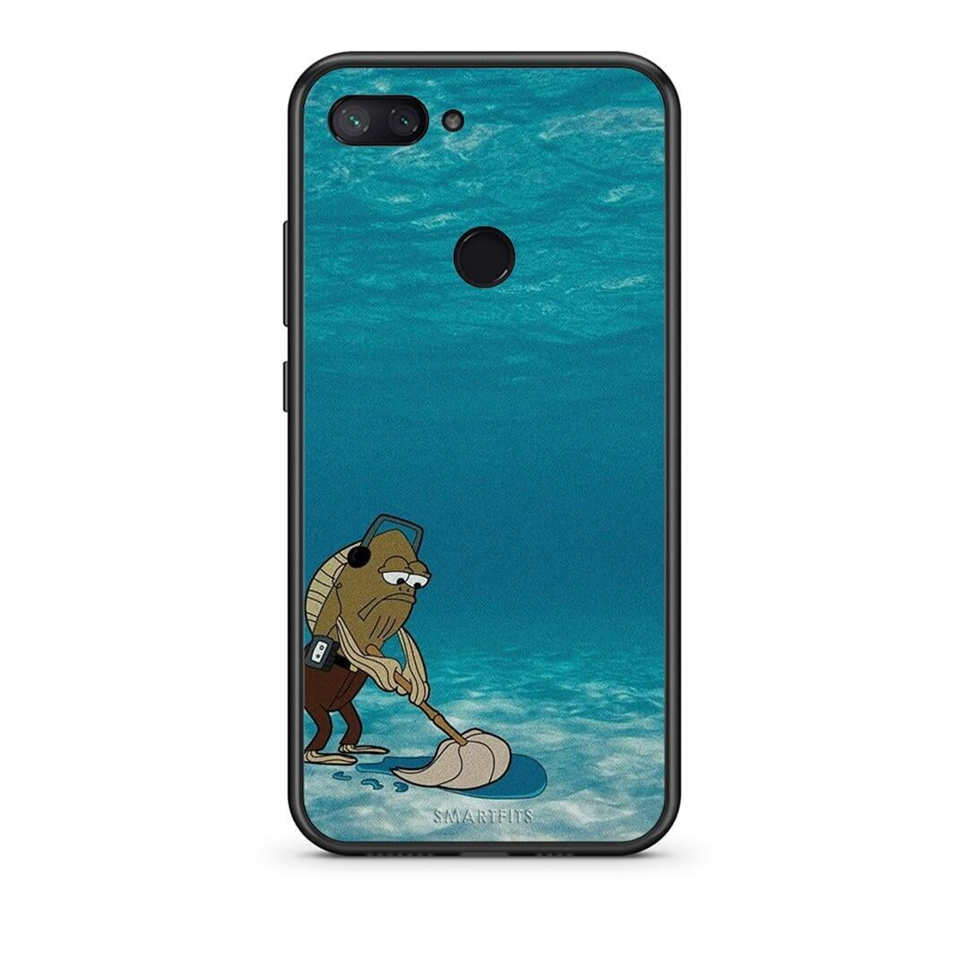 Xiaomi Mi 8 Lite Clean The Ocean Θήκη από τη Smartfits με σχέδιο στο πίσω μέρος και μαύρο περίβλημα | Smartphone case with colorful back and black bezels by Smartfits