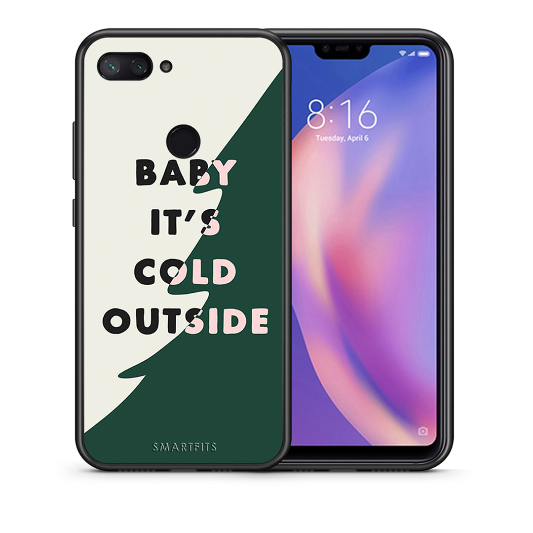 Θήκη Xiaomi Mi 8 Lite Cold Outside από τη Smartfits με σχέδιο στο πίσω μέρος και μαύρο περίβλημα | Xiaomi Mi 8 Lite Cold Outside case with colorful back and black bezels