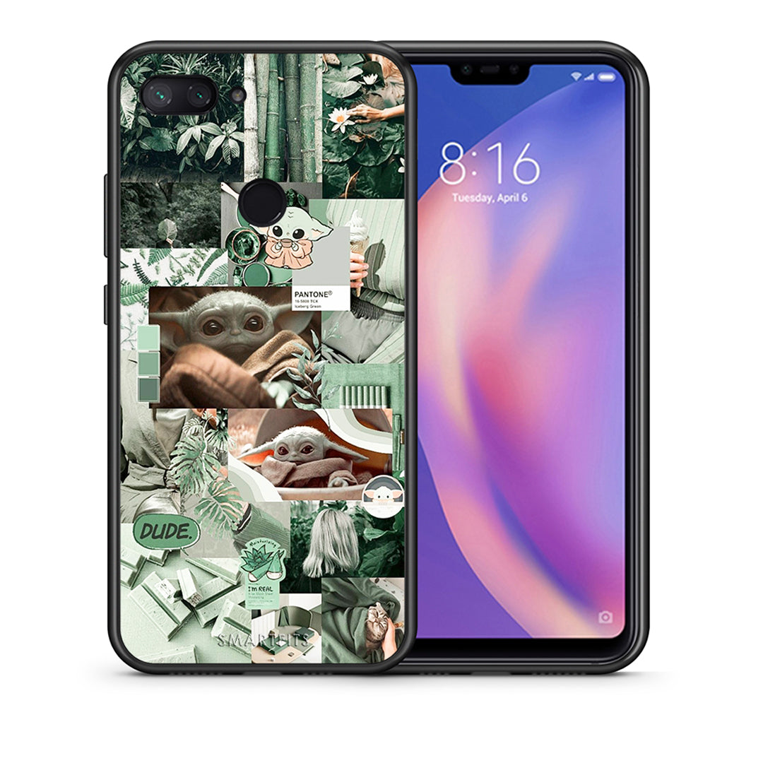 Θήκη Αγίου Βαλεντίνου Xiaomi Mi 8 Lite Collage Dude από τη Smartfits με σχέδιο στο πίσω μέρος και μαύρο περίβλημα | Xiaomi Mi 8 Lite Collage Dude case with colorful back and black bezels