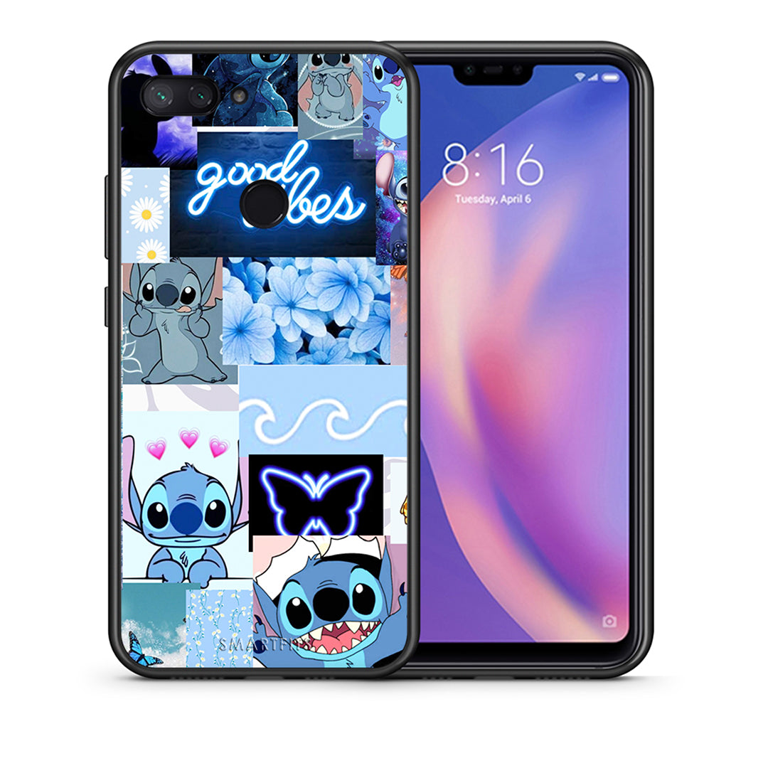 Θήκη Αγίου Βαλεντίνου Xiaomi Mi 8 Lite Collage Good Vibes από τη Smartfits με σχέδιο στο πίσω μέρος και μαύρο περίβλημα | Xiaomi Mi 8 Lite Collage Good Vibes case with colorful back and black bezels