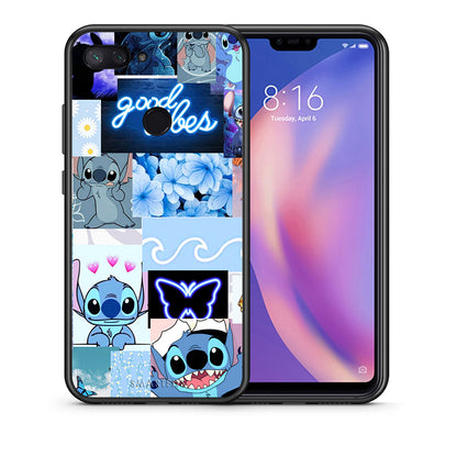 Θήκη Αγίου Βαλεντίνου Xiaomi Mi 8 Lite Collage Good Vibes από τη Smartfits με σχέδιο στο πίσω μέρος και μαύρο περίβλημα | Xiaomi Mi 8 Lite Collage Good Vibes case with colorful back and black bezels