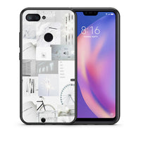 Thumbnail for Θήκη Αγίου Βαλεντίνου Xiaomi Mi 8 Lite Collage Make Me Wonder από τη Smartfits με σχέδιο στο πίσω μέρος και μαύρο περίβλημα | Xiaomi Mi 8 Lite Collage Make Me Wonder case with colorful back and black bezels