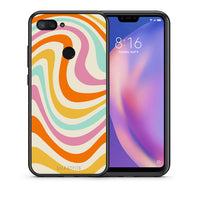 Thumbnail for Θήκη Xiaomi Mi 8 Lite Colourful Waves από τη Smartfits με σχέδιο στο πίσω μέρος και μαύρο περίβλημα | Xiaomi Mi 8 Lite Colourful Waves case with colorful back and black bezels