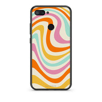 Thumbnail for Xiaomi Mi 8 Lite Colourful Waves θήκη από τη Smartfits με σχέδιο στο πίσω μέρος και μαύρο περίβλημα | Smartphone case with colorful back and black bezels by Smartfits